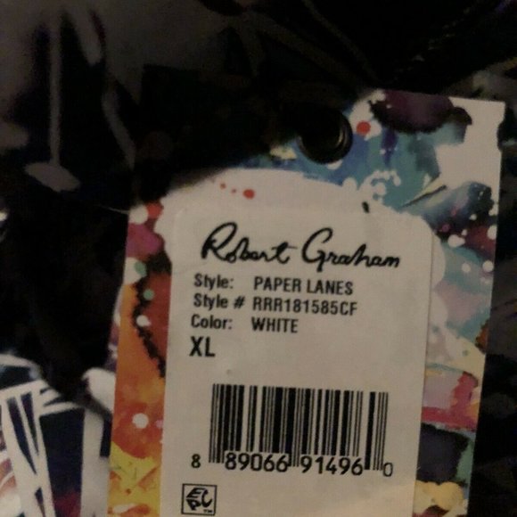 Robert Graham Paper Lanes Printed Sport Shirt Mens - Picture 12 of 12